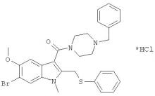 Бромметил-метоксифенил-тиометил-индол-карбонил-бензил-пиперазина гидрохлорид